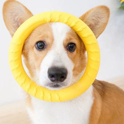 Dog Ring Toys Pet Flying Disk Training Ring Puller Anti-Bite Floating Interactive Supplies Dog Aggressive Chewing Toys