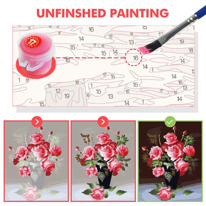 Dog Pattern Oil Paint by Numbers Animal Oil Painting by Number for Adults Flower Holiday Gifts