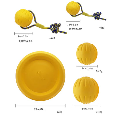 Dog Ring Toys Pet Flying Disk Training Ring Puller Anti-Bite Floating Interactive Supplies Dog Aggressive Chewing Toys